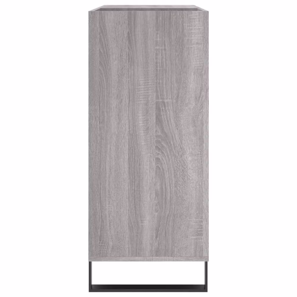 Berkfield Home Record Cabinet in Grey Sonoma, W: 84.5 cm, D: 38 cm, H: 89 cm – 2