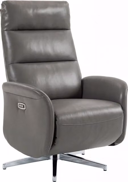 HOMCOM Swivel Electric Power Recliner Chair with USB and Type C Ports in Dark Grey – 1