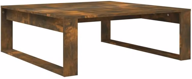 Berkfield Home Smoked Oak Coffee Table in Brown, W/D/H: 100 x 100 x 35 cm