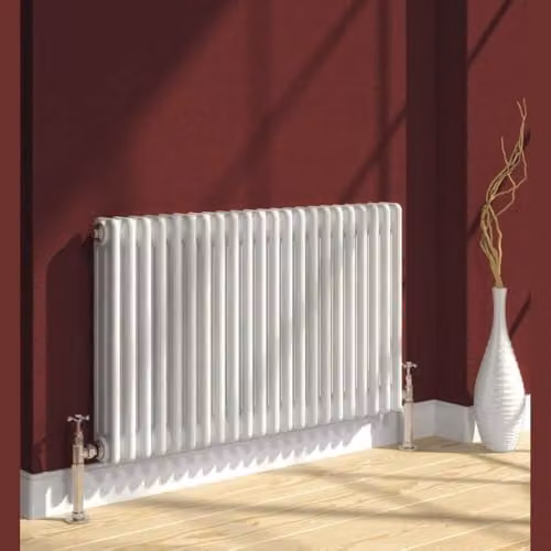 Bathroom Kingdom Colona White 3 Column Horizontal Traditional Steel Wall Hung Radiator W/H: 119 x 60 cm – 2