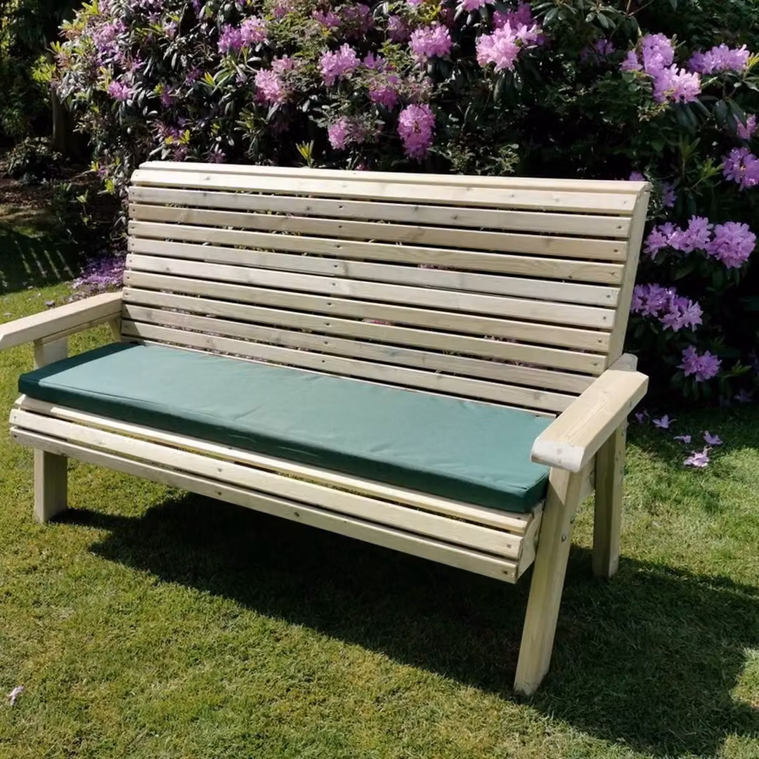 Churnet Valley Garden Furniture Ltd Ergonomic 3 Seat Wooden Garden Bench in Brown – 3