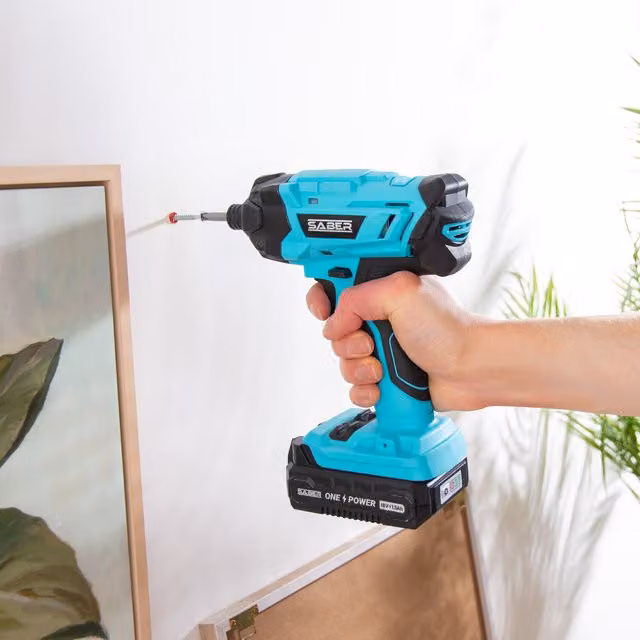 Saber 18V One Rechargeable Battery Impact Driver Bare Unit, Blue