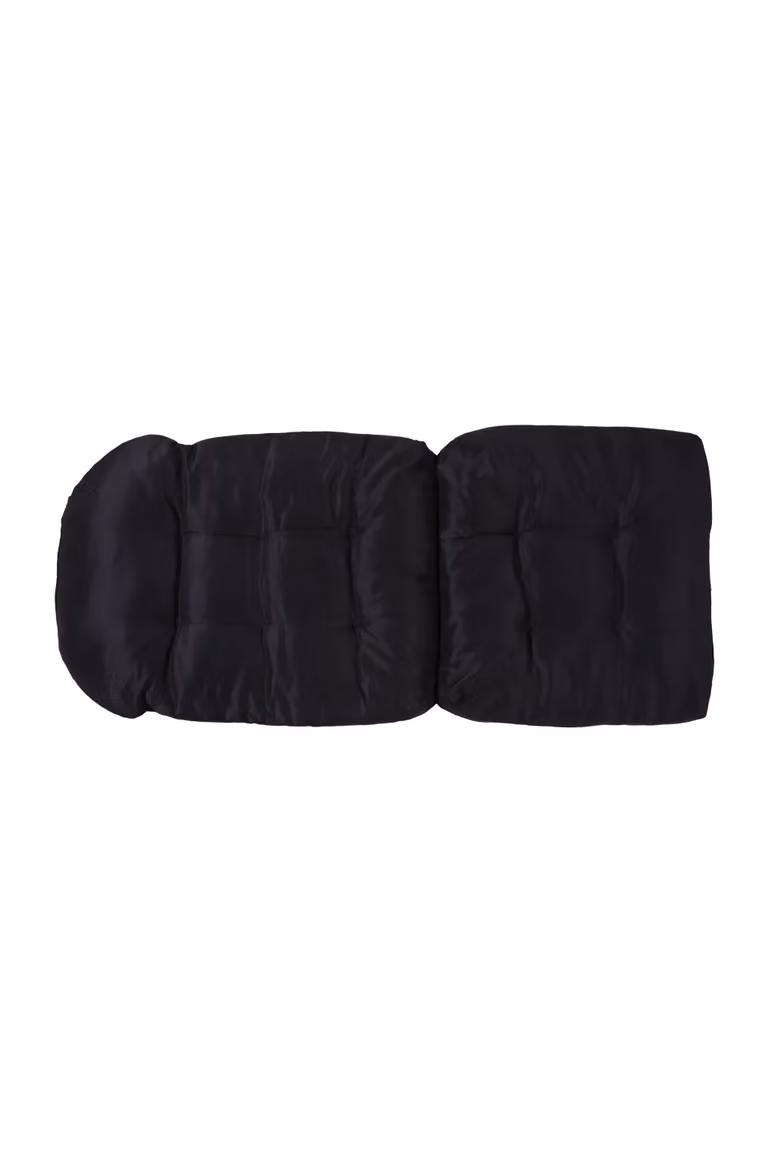 Living and Home Waterproof Garden Lounger Chair Cushion in Black, W: 48 cm, L: 110 cm