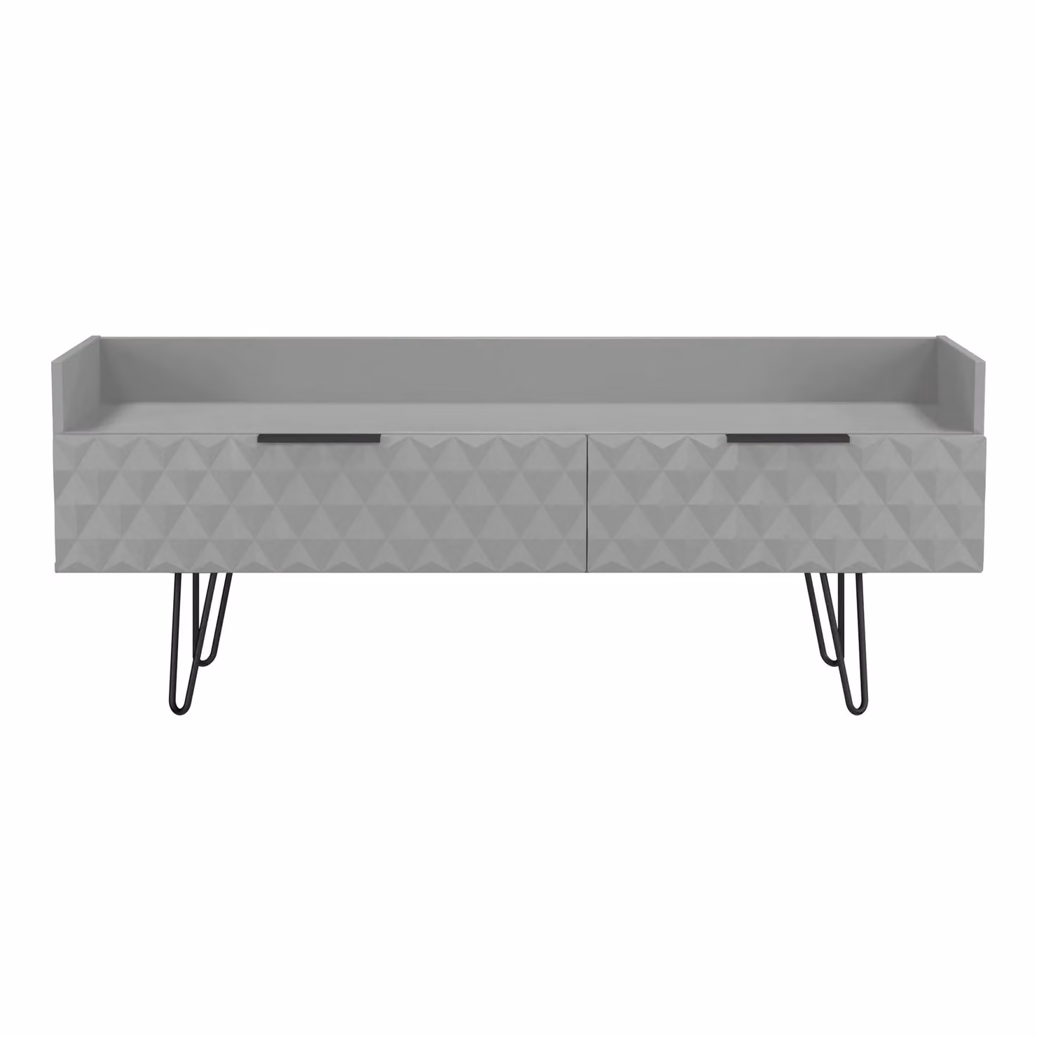 2 U Islay Ready Assembled 2 Drawer Coffee TV Unit in Dark Grey – 2