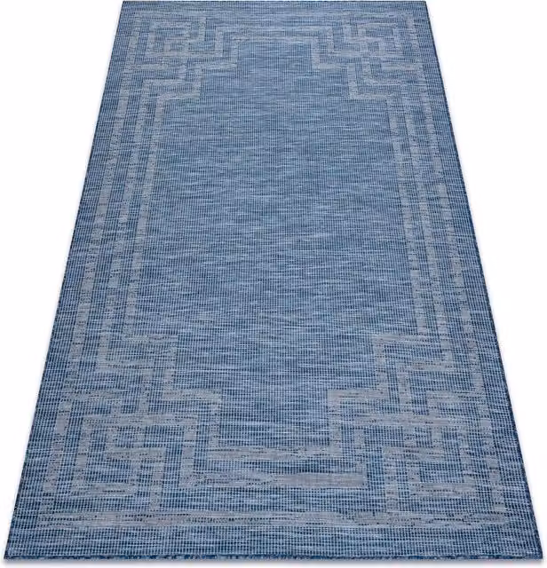 RugsX Blue Polypropylene Flat Weave Patio Rug, W: 155 cm, D: 220 cm – 1