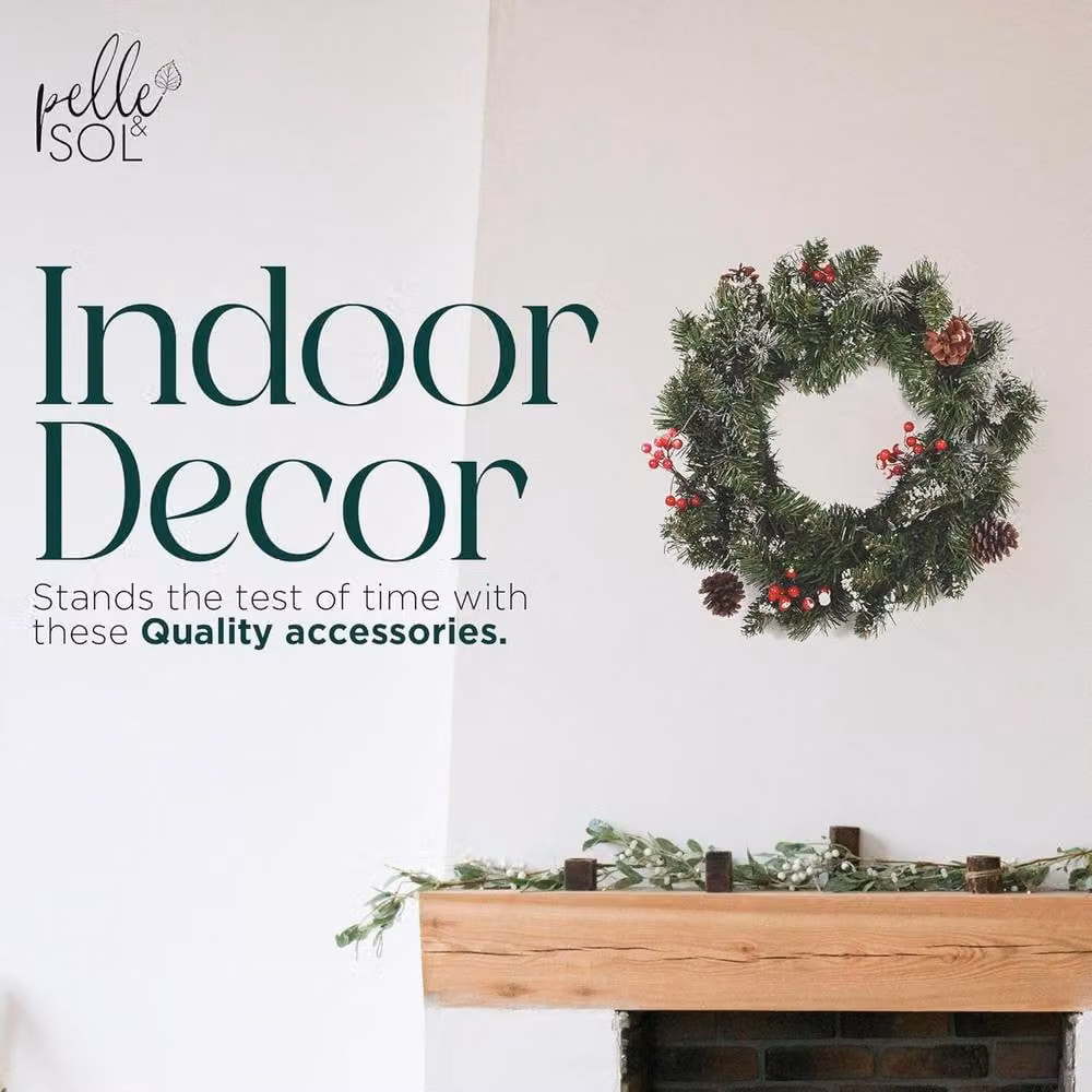 Pelle & Sol 130 Piece Christmas Crafts Realistic Pine Cones and Berry Accessory Set in Green, Red and Multicolour – 6