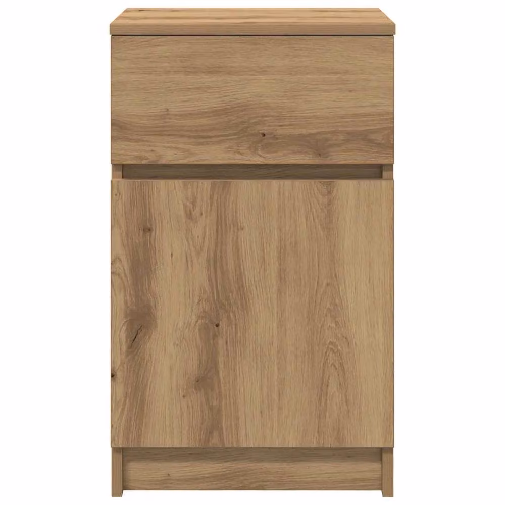 Berkfield Home Artisan Oak Bedside Cabinet in Brown, W/D/H: 39 x 35 x 65 cm – 3