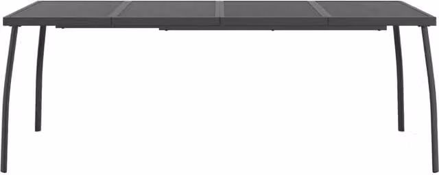 Berkfield Home Anthracite Extendable Garden Table in Powder Coated Steel, W: 200 cm, D: 100 cm, H: 72 cm – 1
