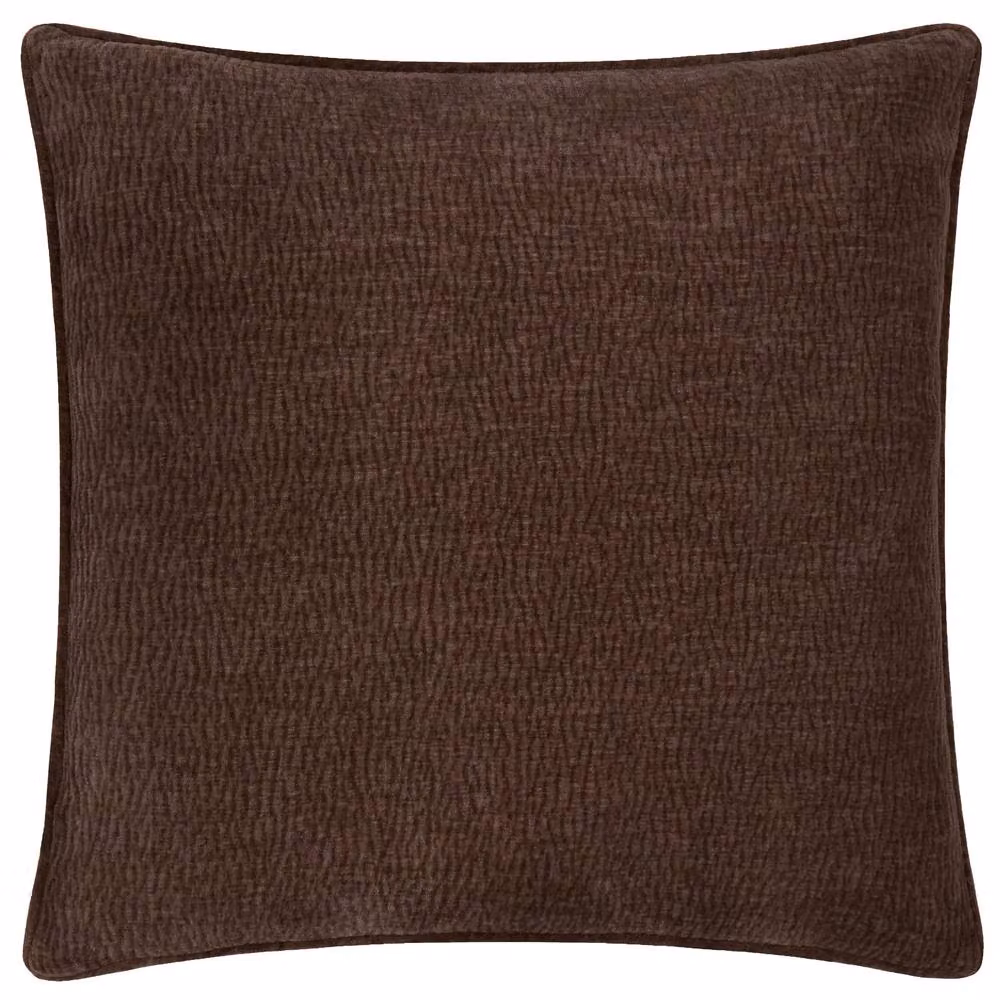 Yard Heath Brown Washed Velvet Textured Square Cushion, W x D: 50 x 50 cm – 2