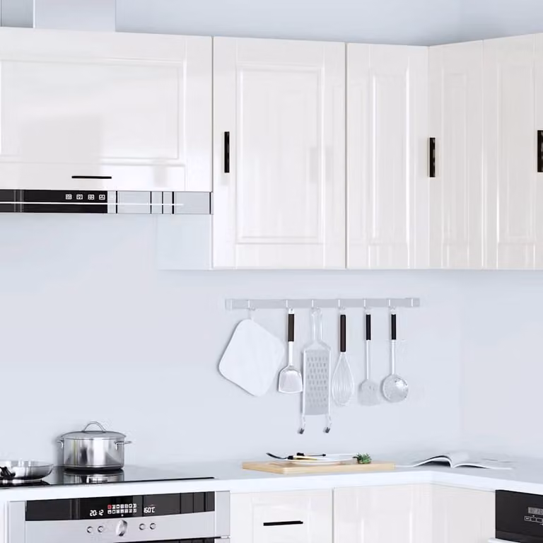 Berkfield Home Porto High Gloss White Engineered Wood Kitchen Wall Cabinet