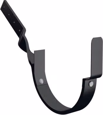Lindab Black Galvanised Steel Gutter Side Fix Rafter Angle Bracket, 125mm