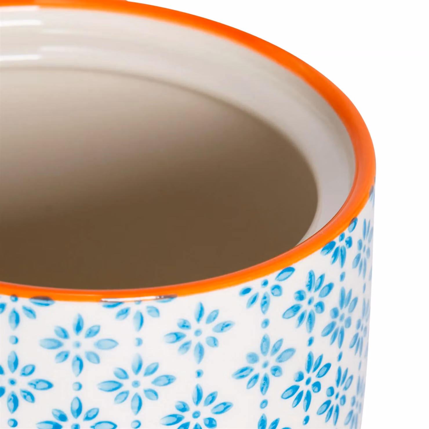 Nicola Spring Hand-Printed Ceramic Kitchen Utensil Holders, Blue, Pack of 3, 1 Litre – 2