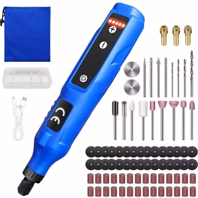 SPETLEK 80-Piece Cordless Rotary Tool Kit in Blue – 1