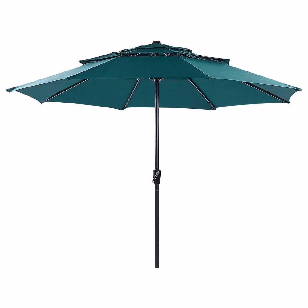 Wyld and Coco Market Garden Emerald Green Octagonal Crank Parasol, Diameter: 285 cm – 2