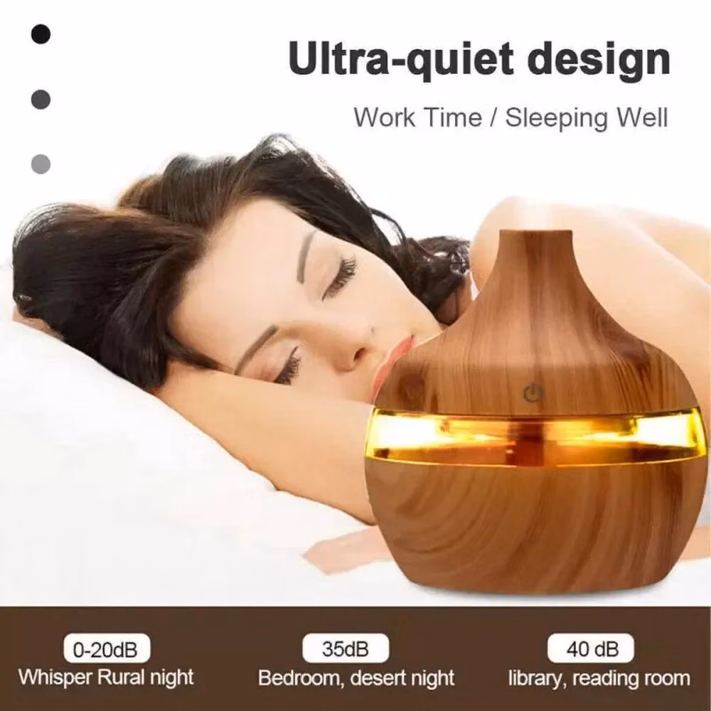 NESTLUNE Ultrasonic LED Aroma Diffuser and Humidifier in Brown – 3