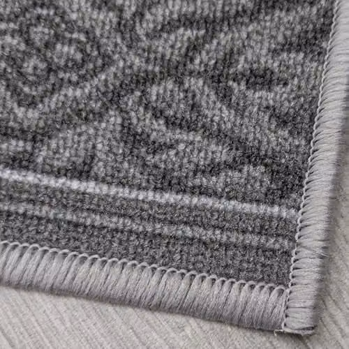runrug Loop Pile Hallway Runner Rug in St Tropez Grey, W: 100 cm, L: 390 cm – 4