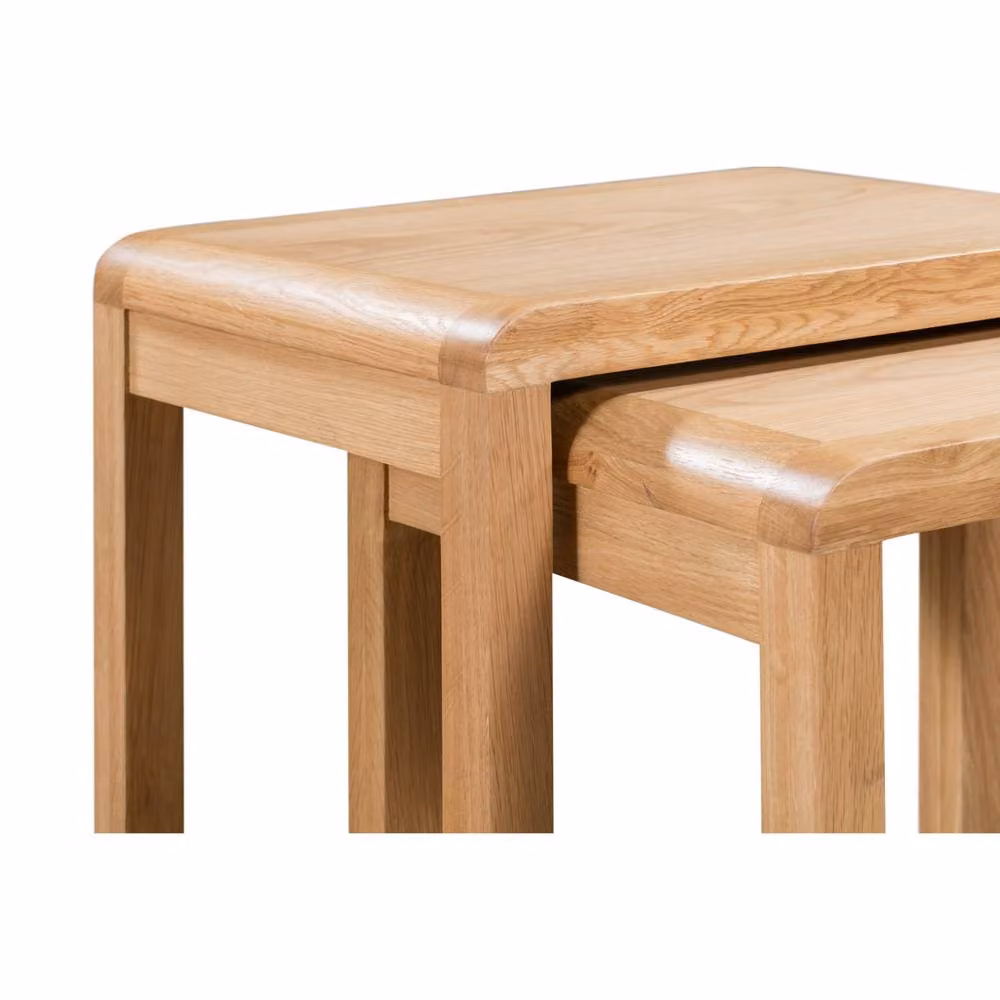 Cheshire Ardglass Solid Oak Nest of 2 Tables in Natural Brown – 3