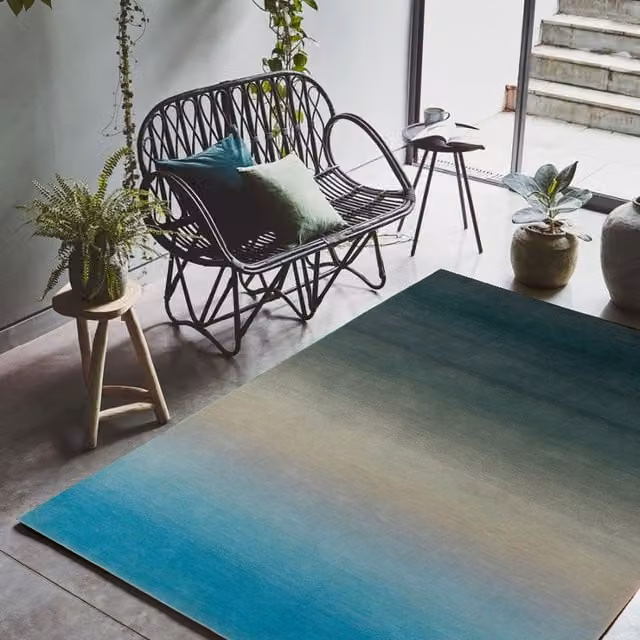 The Rug Shop UK Blue Handmade Modern Plain Wool Rug, W: 70 cm, L: 240 cm – 1
