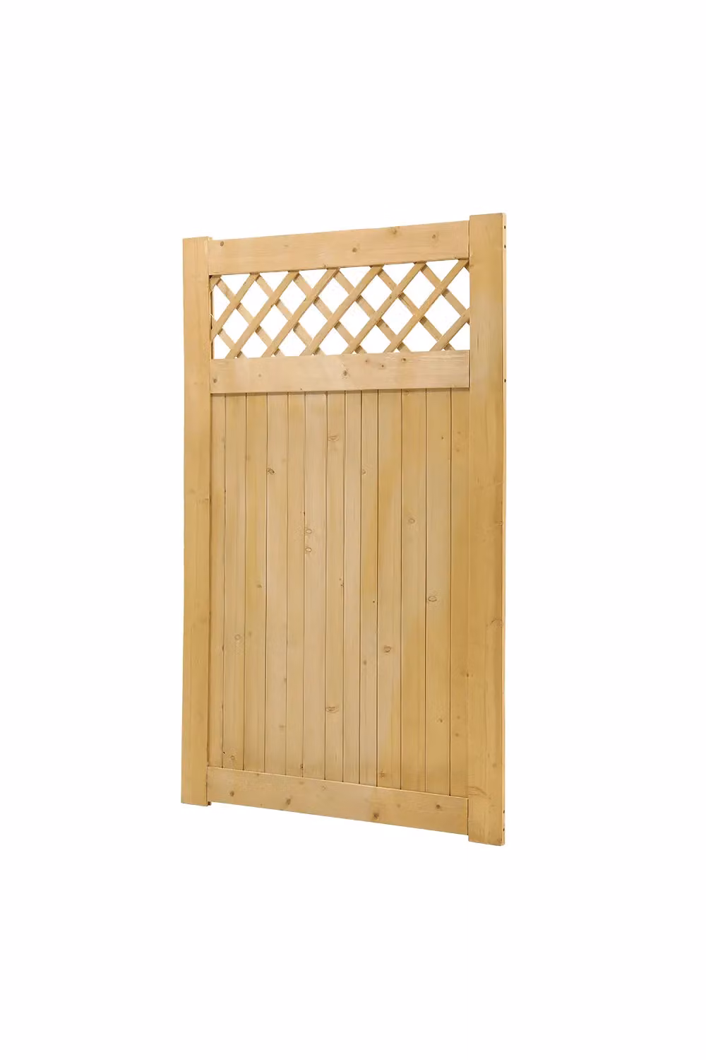 Living and Home Rhombus Wood Garden Gate in Brown, W/H: 90 x 150 cm – 3