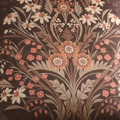 Appletree Audrey Floral Velvet Square Filled Cushion, Brown, W/D/H: 43 x 43 x 43 cm – 3