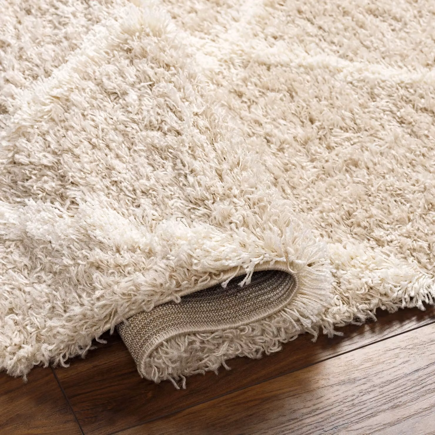 Livabliss Urban Geometric Shag Rug in Beige, W: 200 cm, D: 290 cm – 2