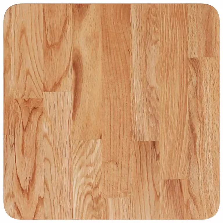Berkfield Home Square Table Top Light Brown Treated Solid Wood Oak W/D/H: 40 x 40 x 4 cm