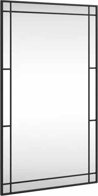 Berkfield Home Minimalist Rectangular Wall Mirror in Black, W: 60 cm, H: 100 cm – 1