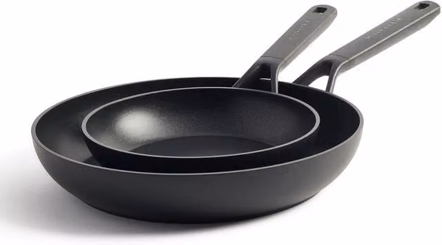 KitchenAid Black Forged Aluminium and Ceramic 2 Piece Frying Pan Set