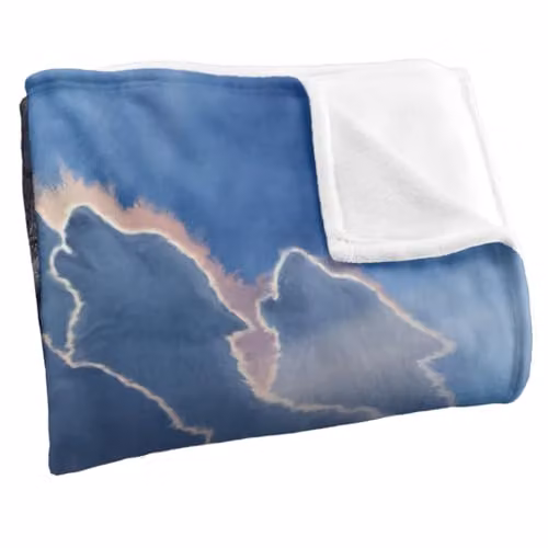 JQ Licensing Jlo Baby Wolf Howling Silky Touch Super Soft Fleece Throw Blanket, White, W/D/H: 152 x 127 cm – 2