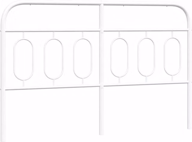 Berkfield Home Classic Metal Headboard in White, Width: 137 cm