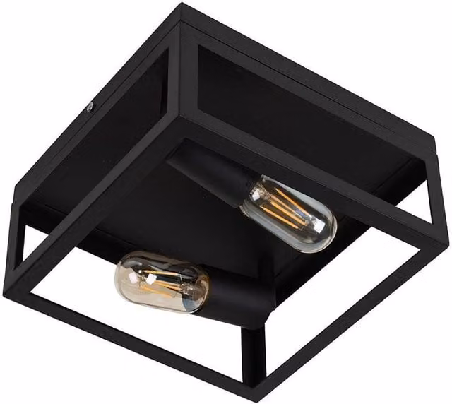 ValueLights Pisces Industrial Black Metal 2 Way Up and Down Ceiling Light – 1