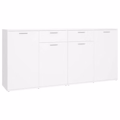 vidaXL Modern White Sideboard in MDF, W/D/H: 160 x 36 x 75 cm – 1