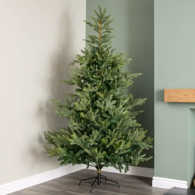 Samuel Alexander Green Grandis Fir Artificial Christmas Tree with Metal Stand – 1