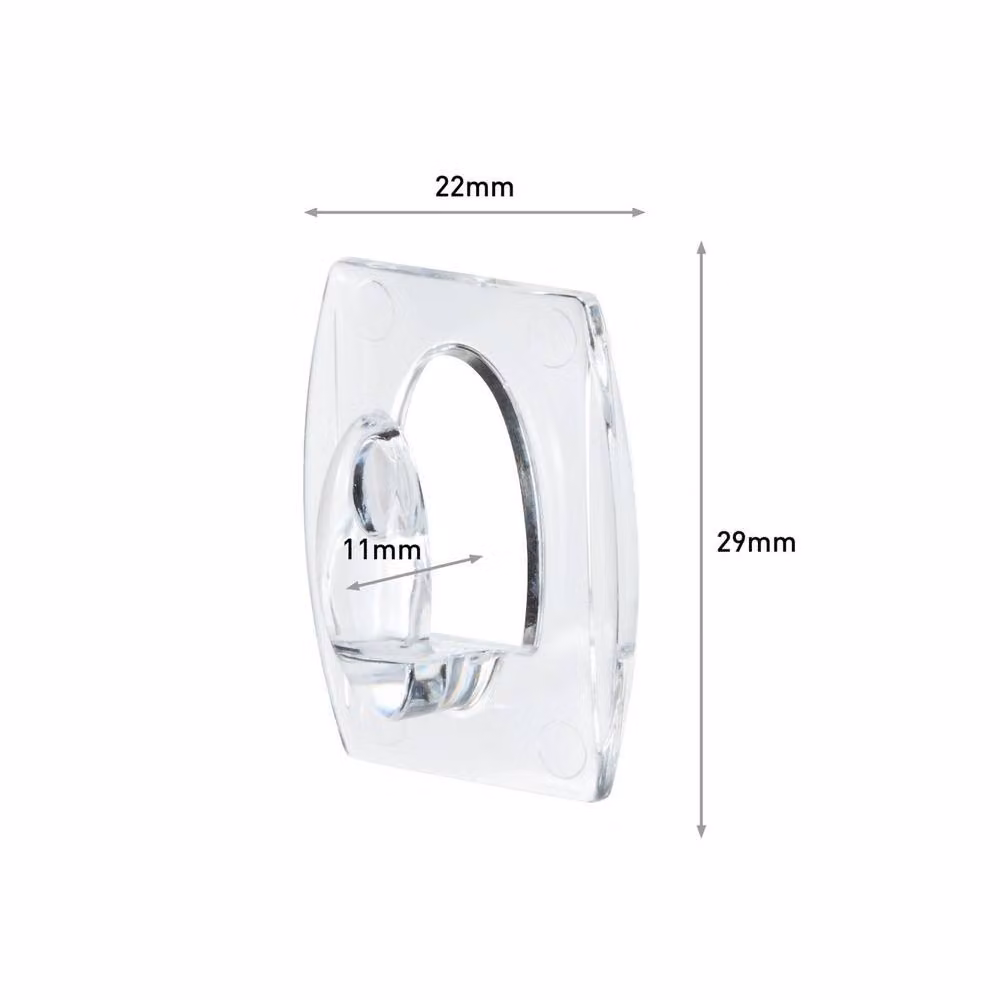 Command Clear Mini Hooks in Transparent and Multicolour – 2
