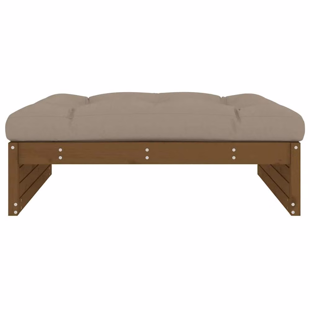 Berkfield Home Rustic Garden Footstool in Honey Brown Solid Pine, W: 120 cm, D: 80 cm, H: 30 cm – 3