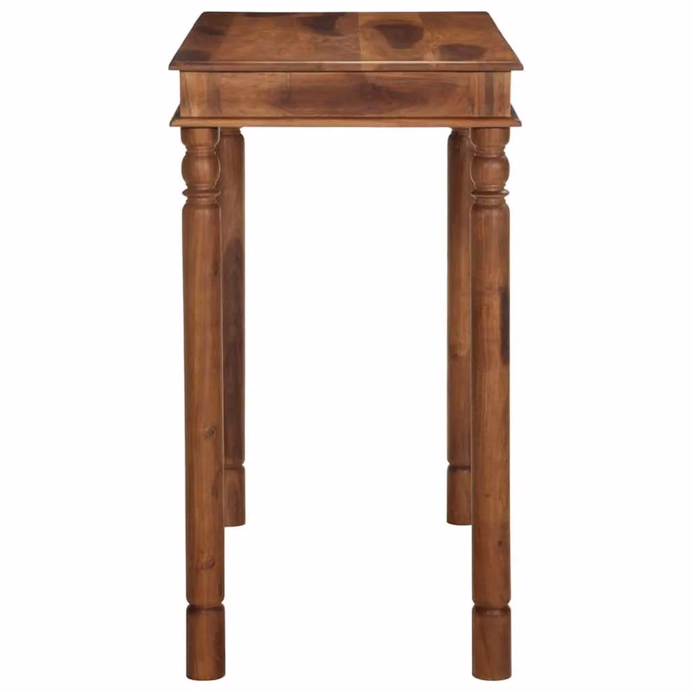 Berkfield Home Bar Table in Brown Solid Acacia Wood, W/D/H: 120 x 60 x 107 cm – 2
