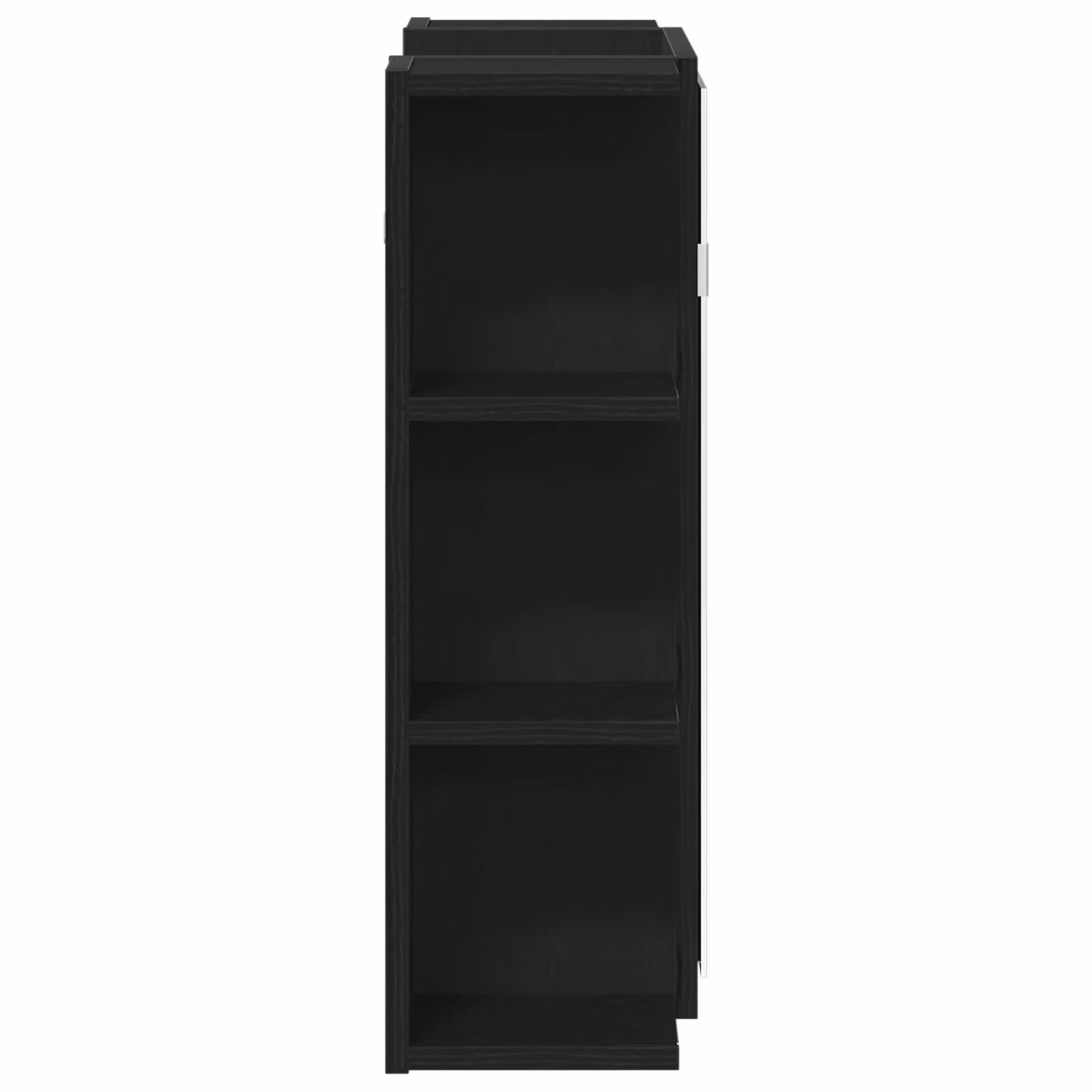 Berkfield Home Black Oak Solid Wood Compact Wall Mounted Bathroom Mirror Cabinet with Internal Shelves – 5
