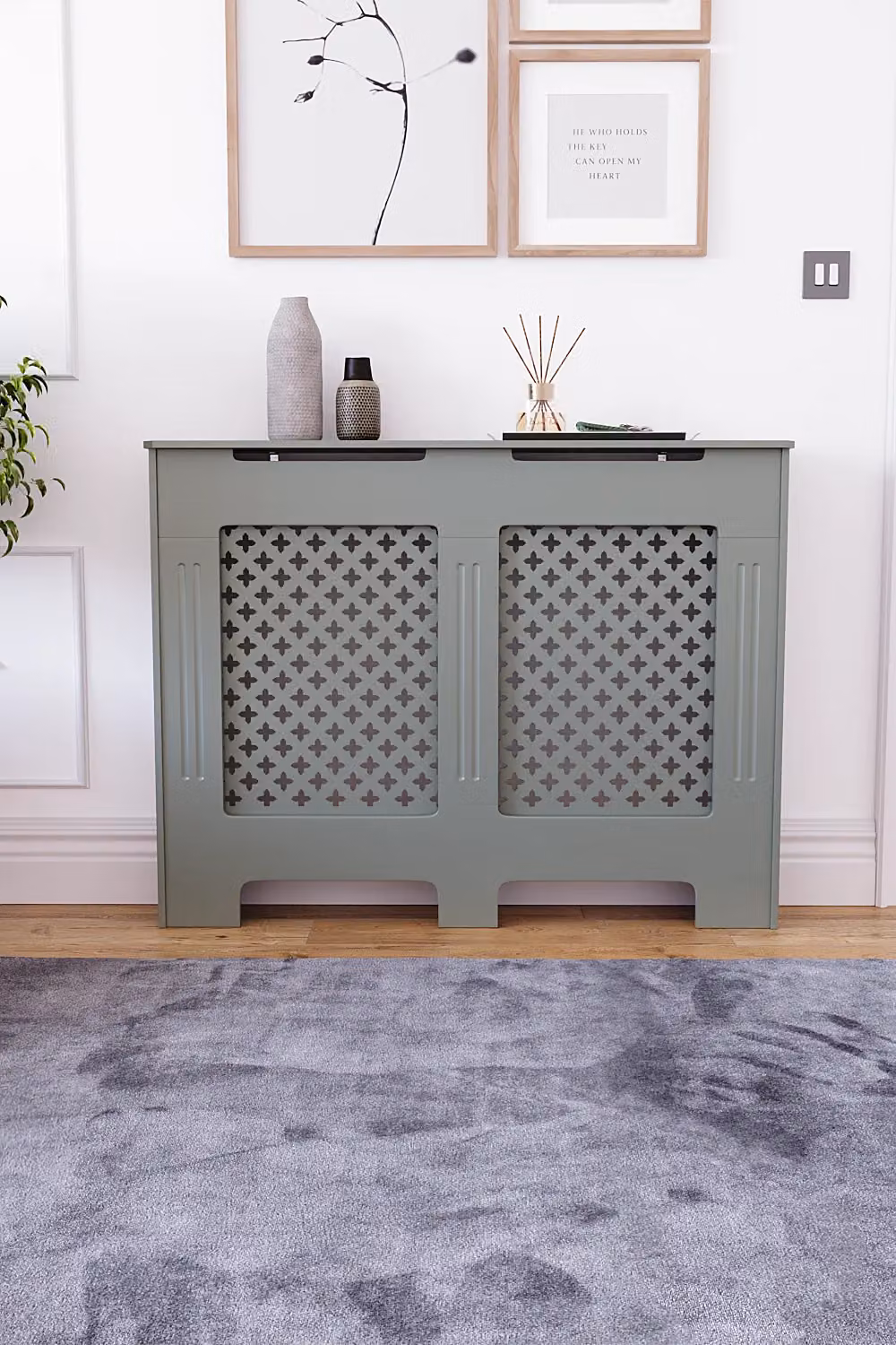 Home Discount Vida Designs Oxford MDF Radiator Cover Heating Cabinet in Grey – 3