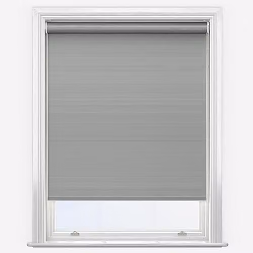 New Edge Blinds Grey Motorised Thermal Blackout Roller Blind, Width: 75 cm