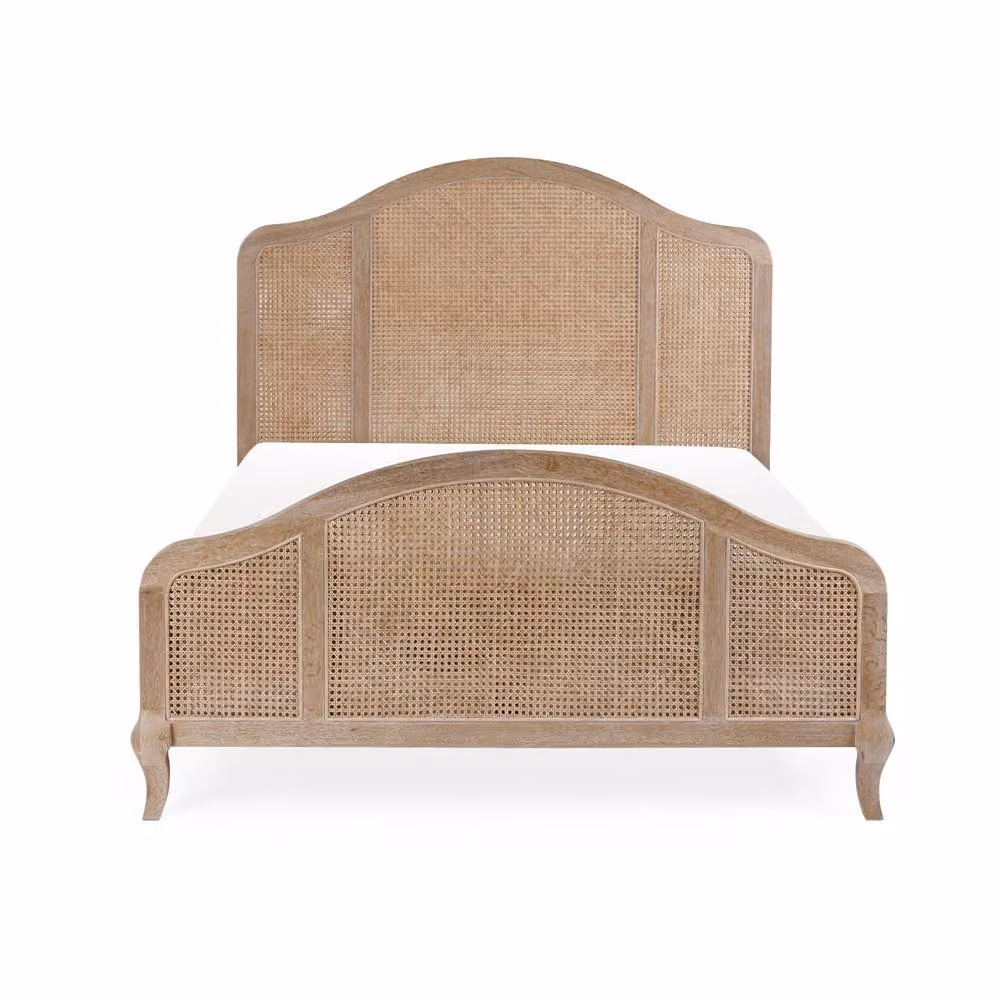 Cheshire Mulberry Rattan Bed in Light Brown Oak – 3