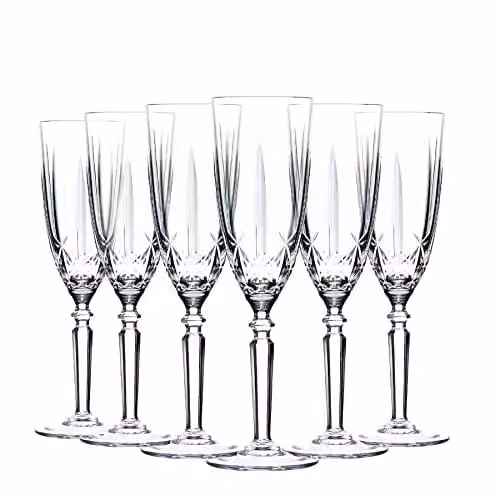 RCR Orchestra Crystal Champagne Flutes Set, 12 x 200ml, Transparent