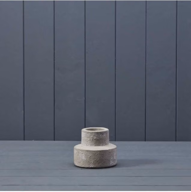 KDMD Minimalist Grey Concrete Candle and Tealight Holder
