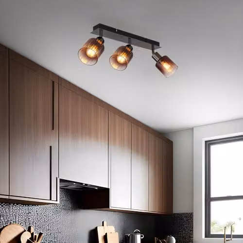 Globo Lighting Modern 3-Lamp Copper and Black Ceiling Spotlight for Living Rooms – 2