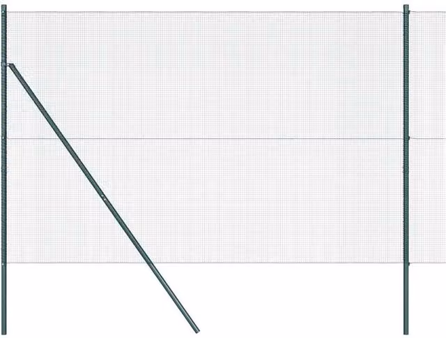 Berkfield Home Green Steel Welded Wire Fence with 13 Posts, 1.4 x 50 m