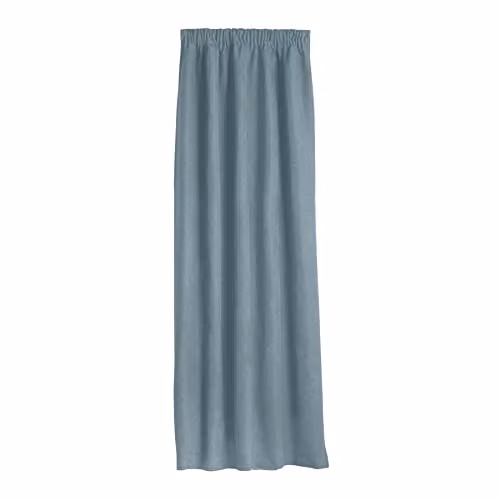 Alan Symonds Luxury Living Velvet Chenille Blackout Pencil Pleat Door Curtain in Petrol Blue, W: 56 cm, H: 84 cm – 4