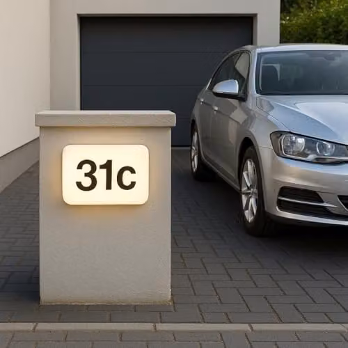 CGC Lighting Modern Square LED Outdoor Wall Light, Black, IP65 Waterproof – 3