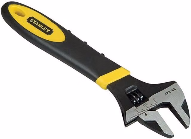 Stanley Stainless Steel Adjustable Wrench in Yellow and Multicolour – 1