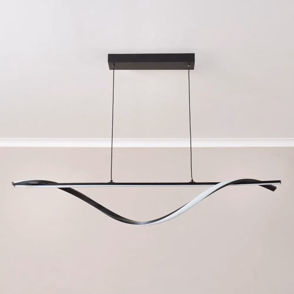 ValueLights Infinity Black Loop Integrated LED Ceiling Flush or Pendant Light – 2
