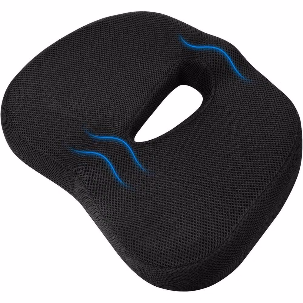 NESTLUNE Orthopedic Memory Foam Seat and Back Cushion Set, Black, W/D/H: 190 x 100 x 8 cm – 3
