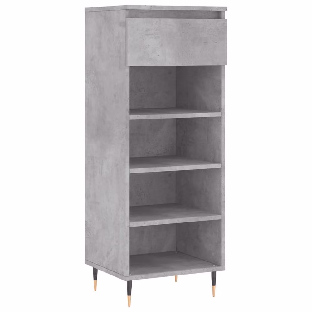 Berkfield Home Modern Grey Shoe Cabinet with Internal Flat Shelves, W: 40 cm, D: 36 cm, H: 105 cm – 3